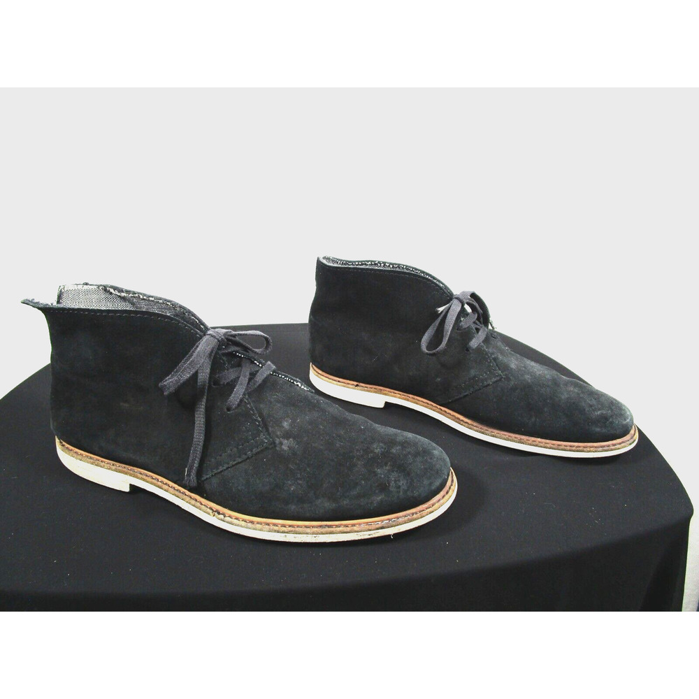 The Generic Man Black Suede Lace Up Chukka Boots Men Sz 44.5 EU / 11 US